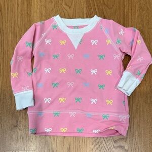 TBBC Cassidy Crewneck-Pink Bow Patterned Sweatshirt